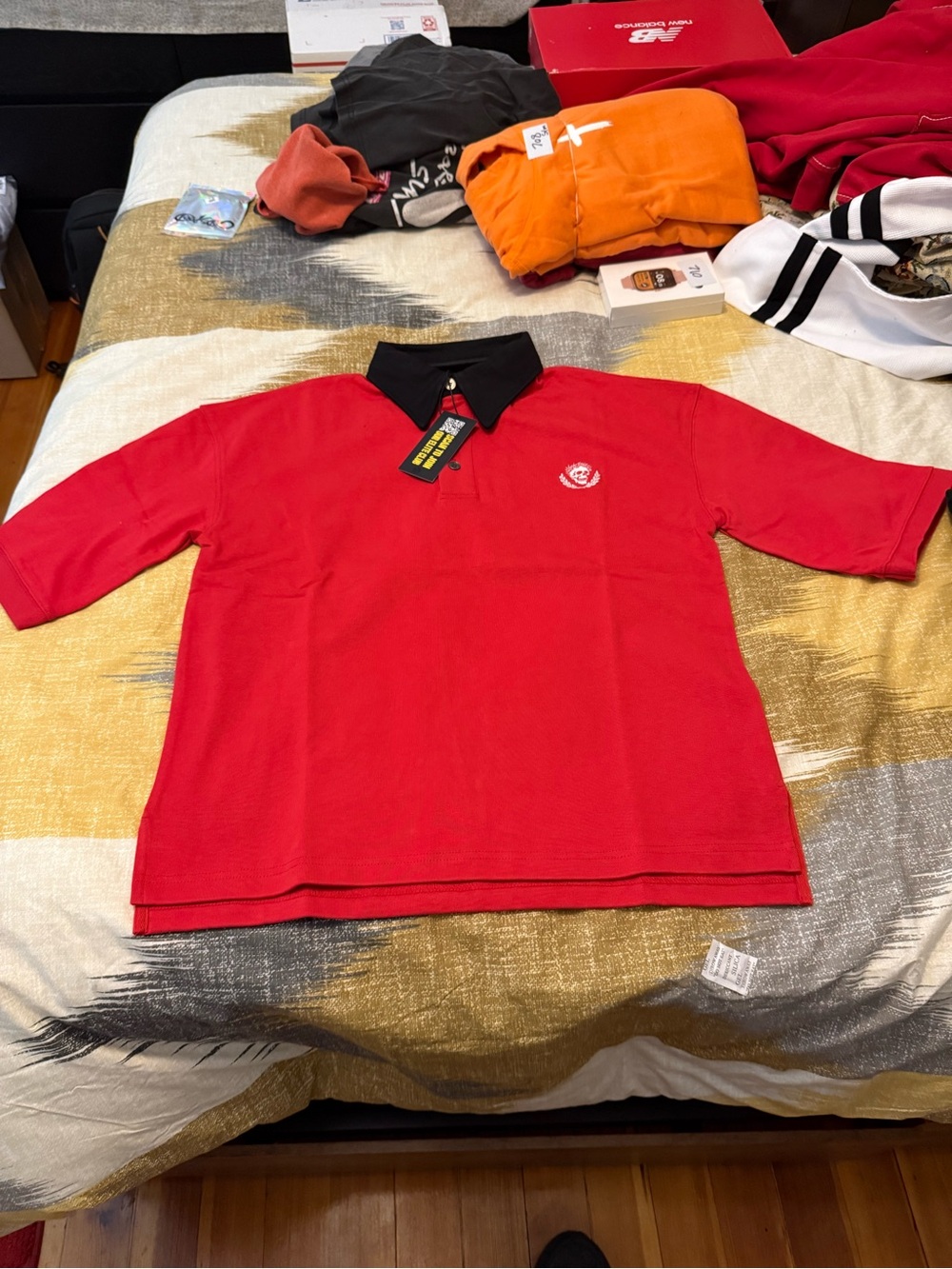 Godspeed Men’s Red Polo with Black Contrast Collar Size XXS